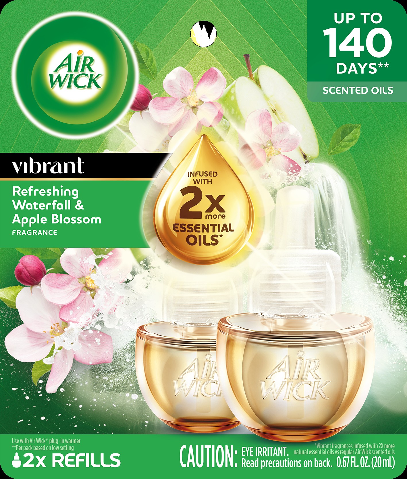 AIR WICK® Scented Oil -  Refreshing Waterfall & Apple Blossom (Vibrant)